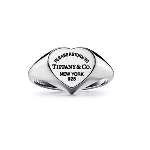 Return to Tiffany® Heart Signet Ring in Silver
